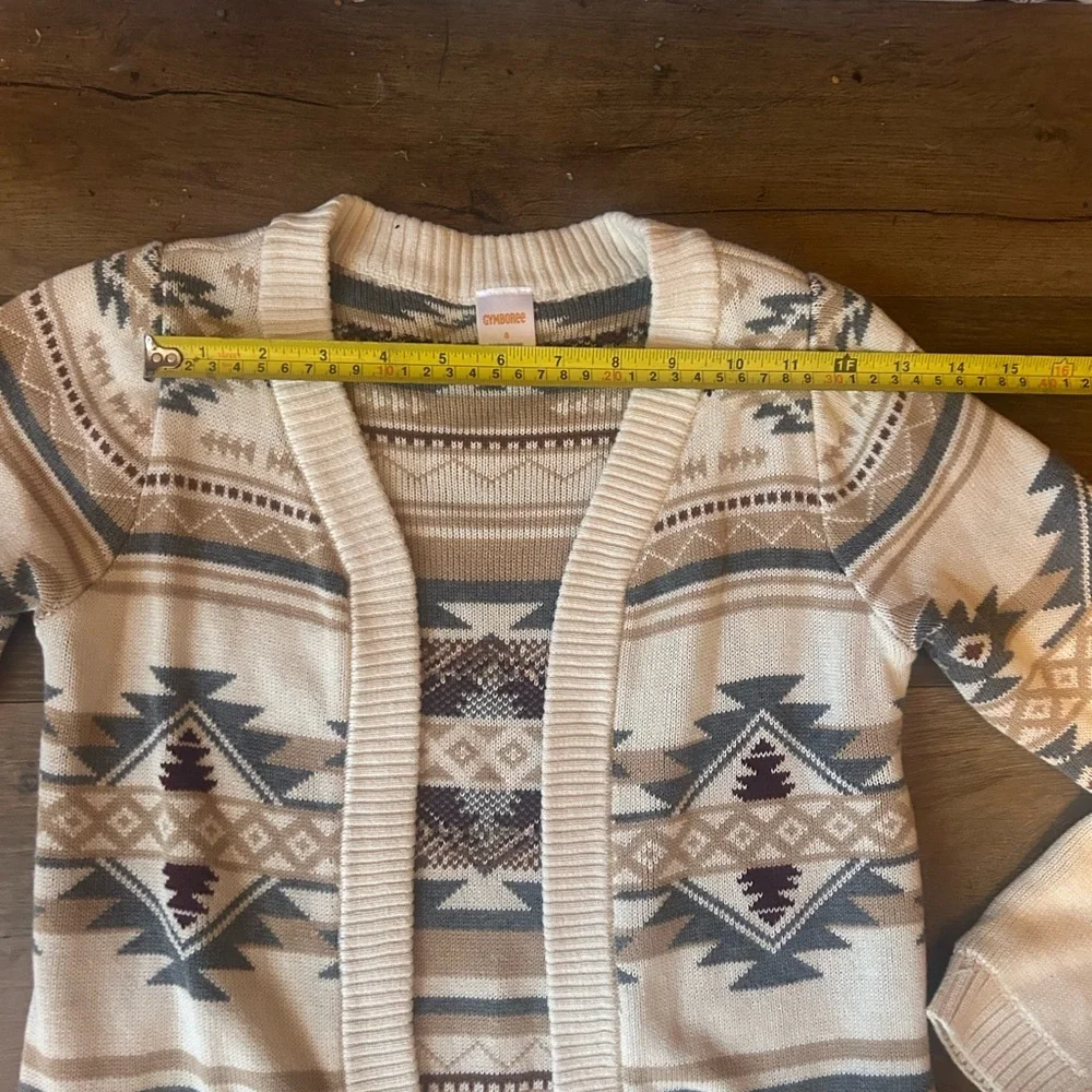 Gymboree Beige and Navy Aztec Cardigan